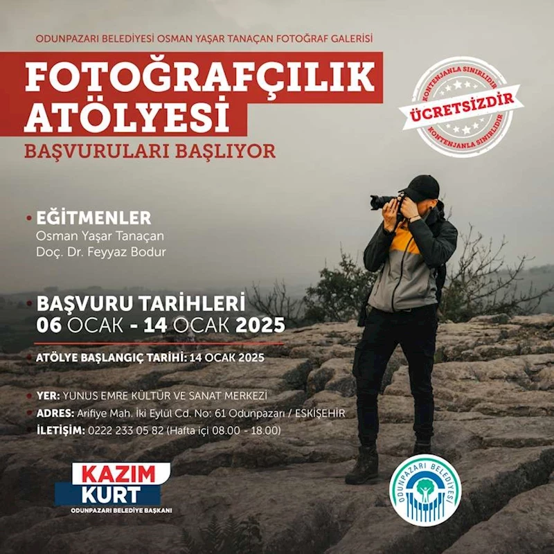 ODUNPAZARI BELEDİYESİ’NDEN ÜCRETSİZ FOTOĞRAFÇILIK ATÖLYESİ