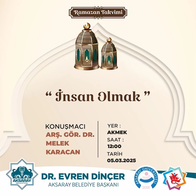 AKSARAY BELEDİYESİ’NDEN RAMAZAN AYINA ÖZEL ETKİNLİKLER