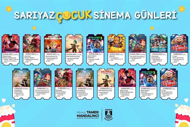 BODRUM BELEDİYESİNDEN ÇOCUKLARA SİNEMA GÜNLERİ